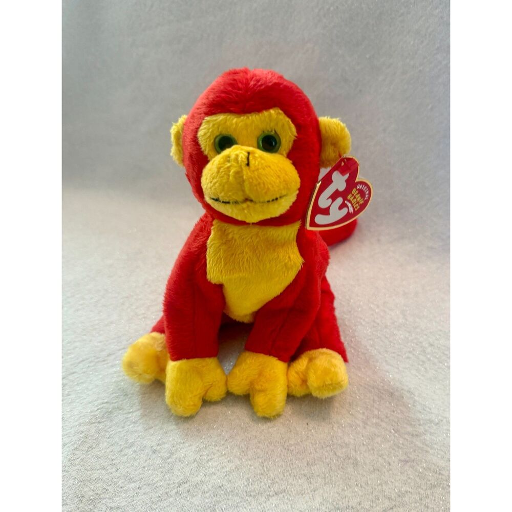 Ty Beanie Baby 2003 CHOPSTIX the Monkey 6" NEW MWMTs
